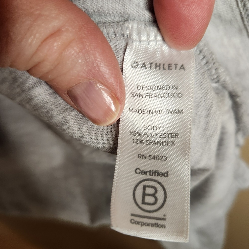 Athleta Uptempo Crop Hoodie Light Grey Heather XS 530134 - Picture 3 of 5